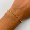 Pulso Militar luna diamantada Oro amarillo 18k +1 / 4,95 Gr / 2,5 mm / 20,3 Cm Broche 0,40