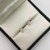 Topos corazón circones blancos y lila Oro amarillo 18k 0,9 Gr / 6,23 mm