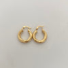 Candonga Entorchadas Oro amarillo 18k 1,85 Gr / 1,8 Cm