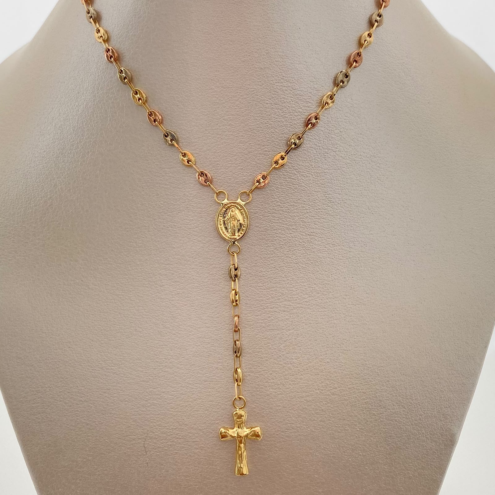 Rosario Gc Virgen Milagrosa Oro amarillo 18k 6,80 Gr / 3,4 mm / 60 Cm Broche 0,40