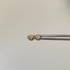 Topos mini flor circones blancos  Oro amarillo 18k 0,45 Gr / 3,5 mm