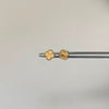 Topos trebol vc fondo liso  Oro amarillo 18k 0,55 Gr / 8 mm