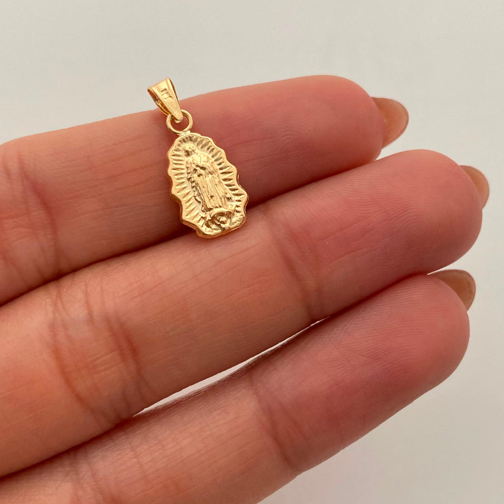 Dije Virgen de Guadalupe Silueta Oro amarillo 18k 0,55 Gr / 8,1 mm / 2 Cm