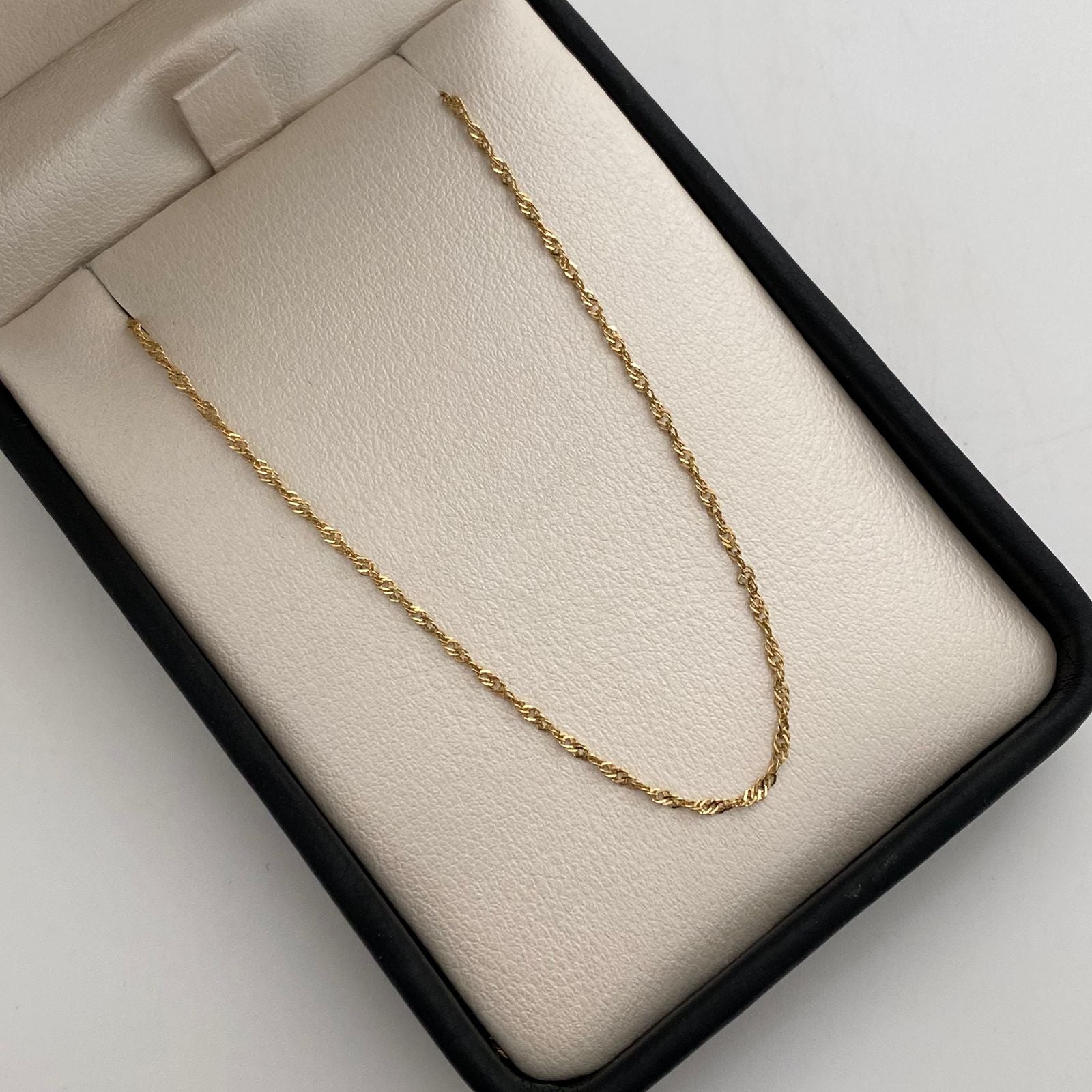 Cadena It Singapur Oro amarillo 18k +1 / 1,75 Gr / 1,3 mm / 45 Cm