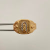 Anillo Virgen de Guadalupe Oro amarillo y Oro blanco 18k / Talla 11 1/2 / 3,3 Gr / 4,9 mm