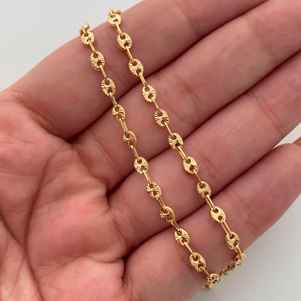 Cadena Gc Diamantado Oro amarillo 18k 6,55 Gr / 3,5 mm / 50 Cm Broche 0,30