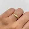 Anillo cubano y corazon circones Oro amarillo / Talla 7 3/4 / 1,35 Gr
