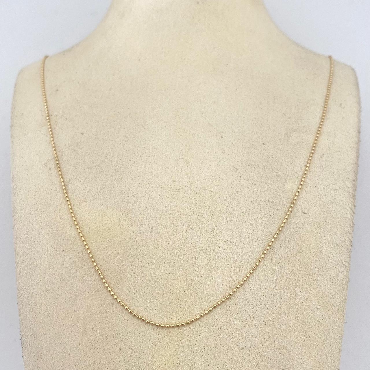 Cadena It mini militar Oro amarillo 18k +1 / 1,65 Gr / 0,8 mm / 50 Cm