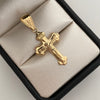 Dije Cruz Cristo Oro amarillo 18k 1,45 Gr / 17,6 mm / 3,6 Cm