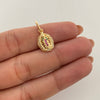 Dije virgen de guadalupe con circones multicolor  Oro amarillo 18k 1,9 Gr / 9,9 mm / 2,1 Cm