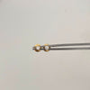 Topos Circon Blanco Oro amarillo 18k 0,4 Gr / 2,7 mm