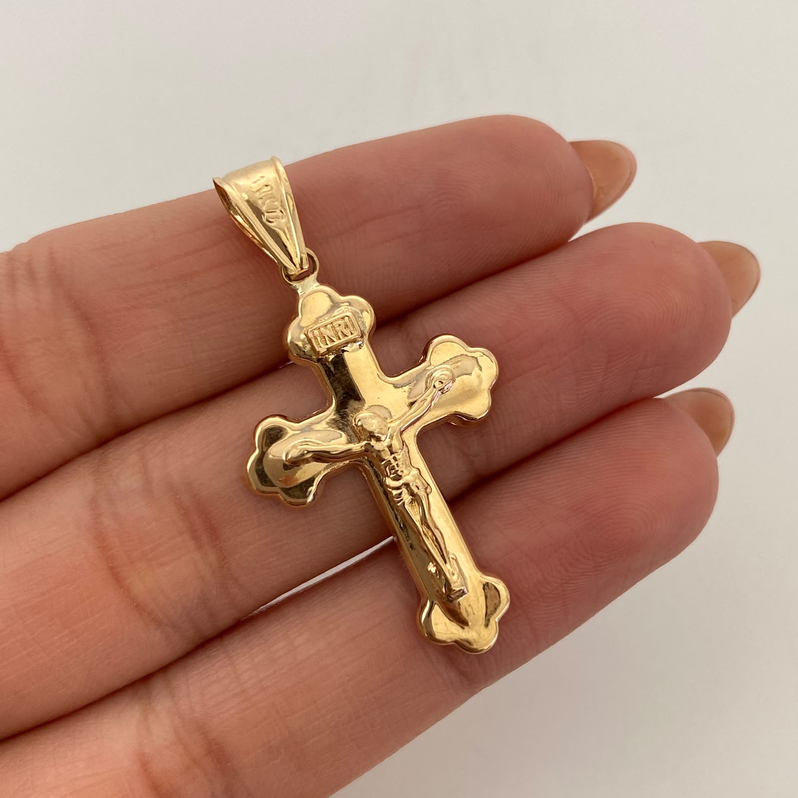 Dije Cruz Cristo Oro amarillo 18k 1,85 Gr / 21,2 mm / 4,1 Cm