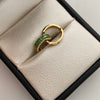 Candonga Huggies Circones Verdes Oro amarillo 18k 1,6 Gr / 1,1 Cm