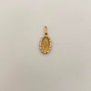 Dije Virgen de Guadalupe Casting Blanco Oro amarillo 18k 1,3 Gr / 9,3 mm / 2 Cm