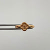 Anillo Trebol Diamantado Oro amarillo 18k / Talla 6 / 1,2 Gr / 2,7 mm