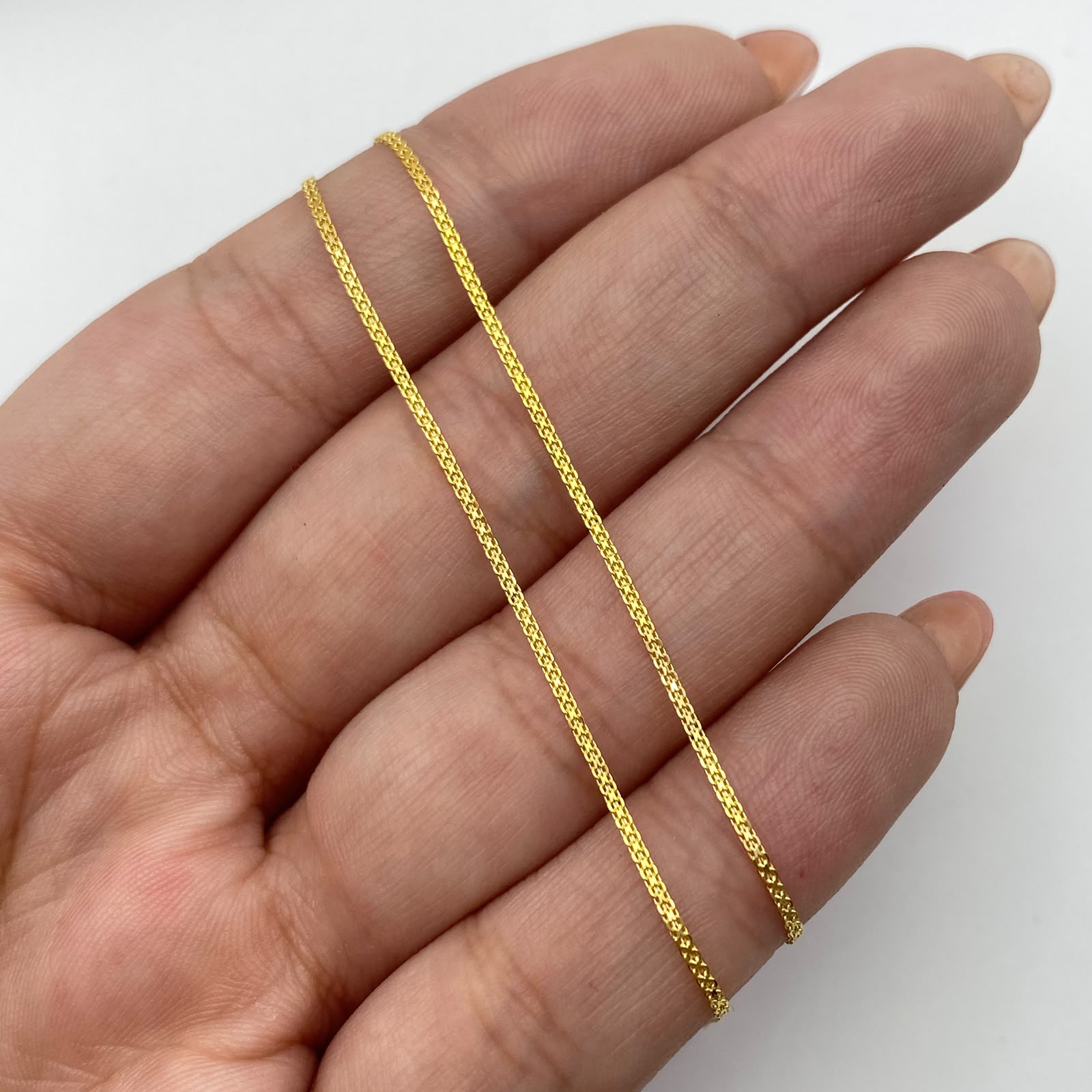 Cadena It Mini china espejo Oro amarillo 18k +1 / 2 Gr / 1 mm / 60 Cm