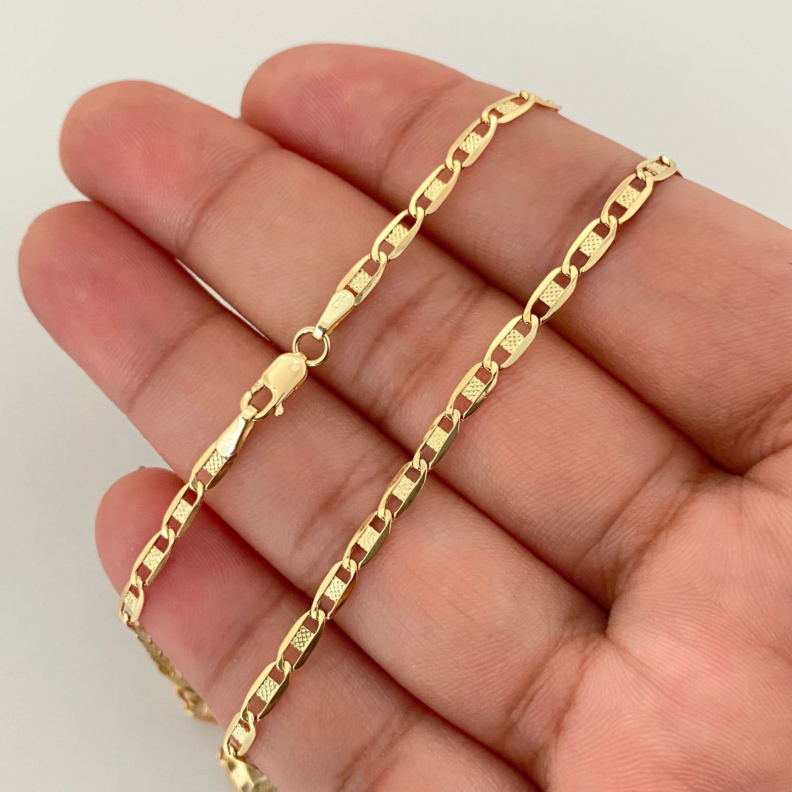 Cadena It plana diamantada Oro amarillo 18k 4,50 Gr / 2,9 mm / 60 Cm