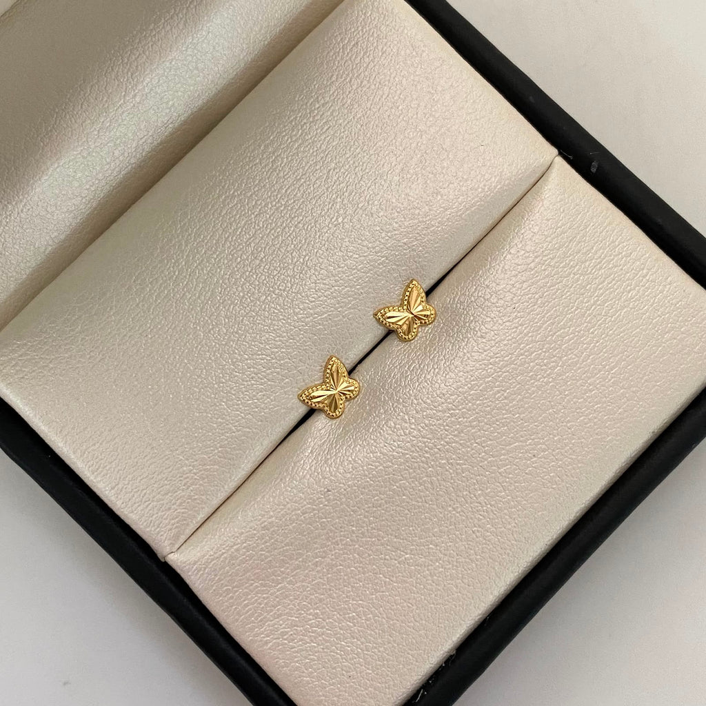 Topos mariposa diamantada pequeña  Oro amarillo 18k 0,4 Gr / 5 mm