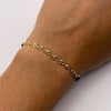 Pulsera tejida Eslabones Gc hilo verde Oro amarillo 18k 0,5 Gr