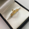 Anillo 15 Tiara casting Blanco Oro amarillo 18k / Talla 7 / 1,5 Gr