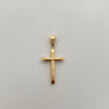 Dije Cruz Tubular Oro amarillo 18k 0,8 Gr / 15,9 mm / 3,5 Cm