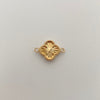 Herraje Trebol diamantado Oro amarillo 18k 0,8 Gr / 1,4 Cm