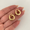 Candonga infladas entorchada Oro amarillo 18k 2,85 Gr / 1,6 Cm