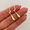 Candonga Lagrima Oro amarillo 18k 0,85 Gr / 3,5 Cm