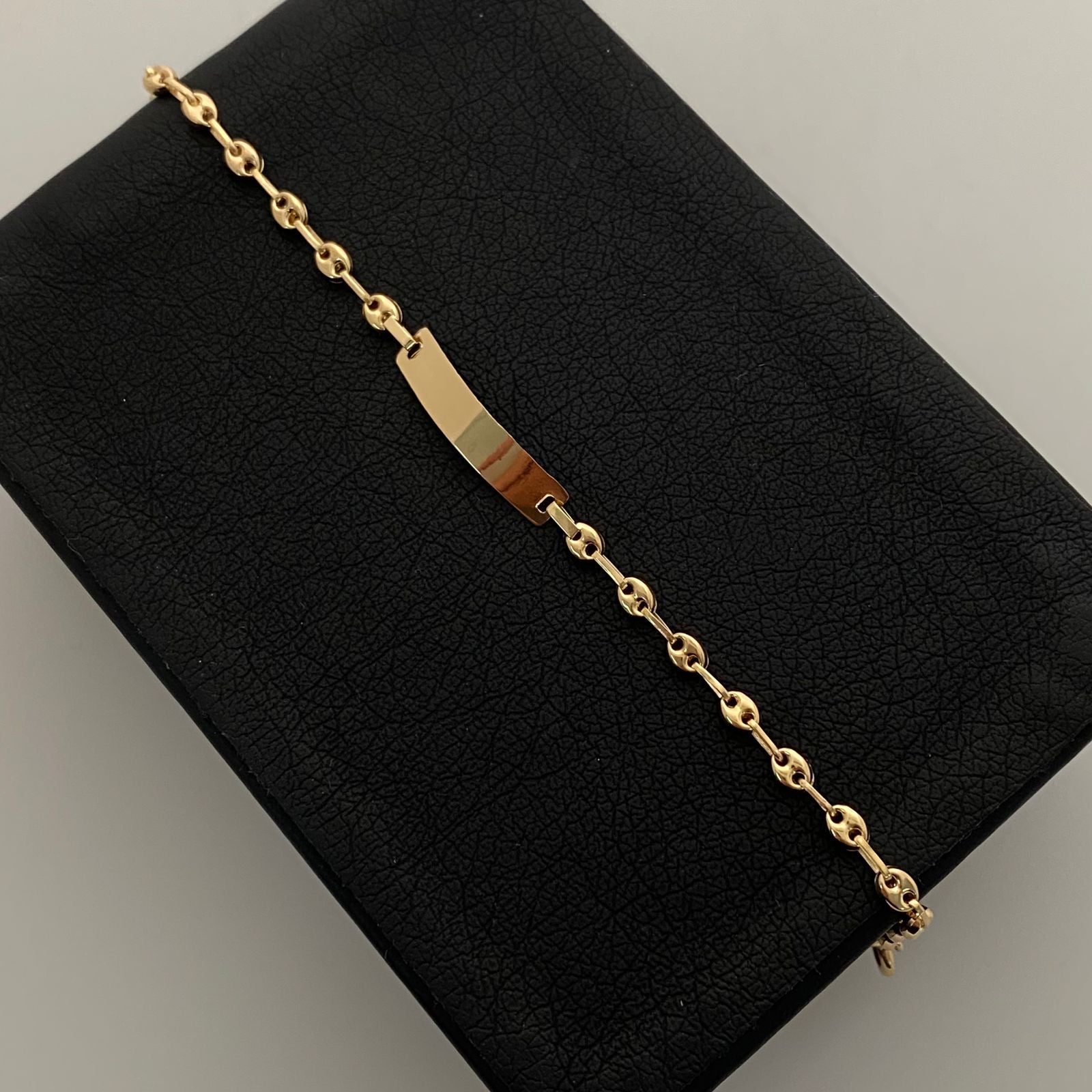Pulso bebé gc placa rectangular Oro amarillo 18k 1,85 Gr / 4,4 mm / 16 Cm Broche 0,15