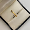 Dije Virgen de guadalupe circones blancos Oro amarillo 18k 1,25 Gr / 9,2 mm / 2,3 Cm