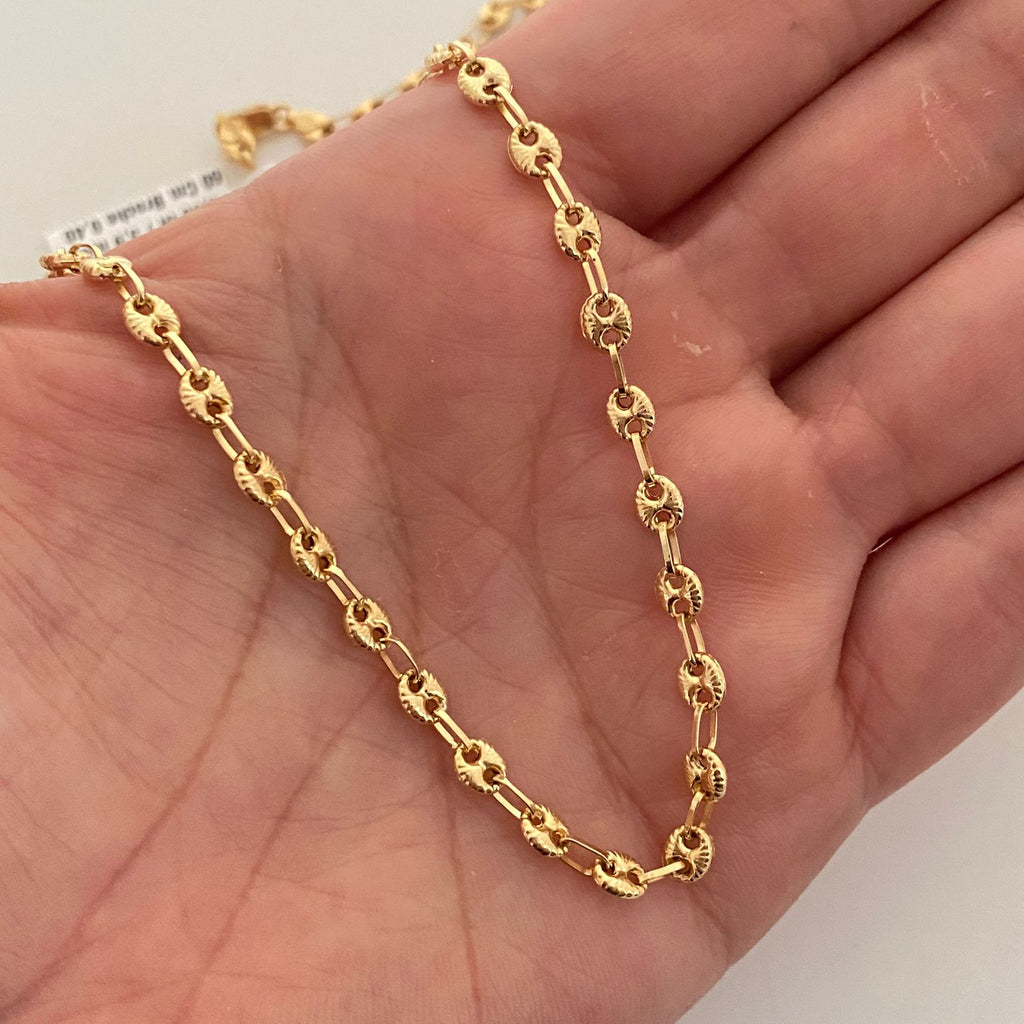 Cadena gc diamantada  Oro amarillo 18k 6,80 Gr / 3,9 mm / 50 Cm Broche 0,40