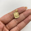 Dije placa fotograbado marco diamantada Oro amarillo 0,6 Gr / 2 Cm