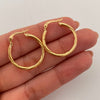 Candonga Entorchada Oro amarillo 18k 1,6 Gr / 2,4 Cm