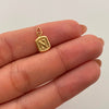 Dije Placa N Oro amarillo 18k 0,35 Gr / 7 mm / 1,5 Cm