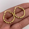 Candonga entorchada Oro amarillo 18k 2,47 Gr / 2,5 Cm