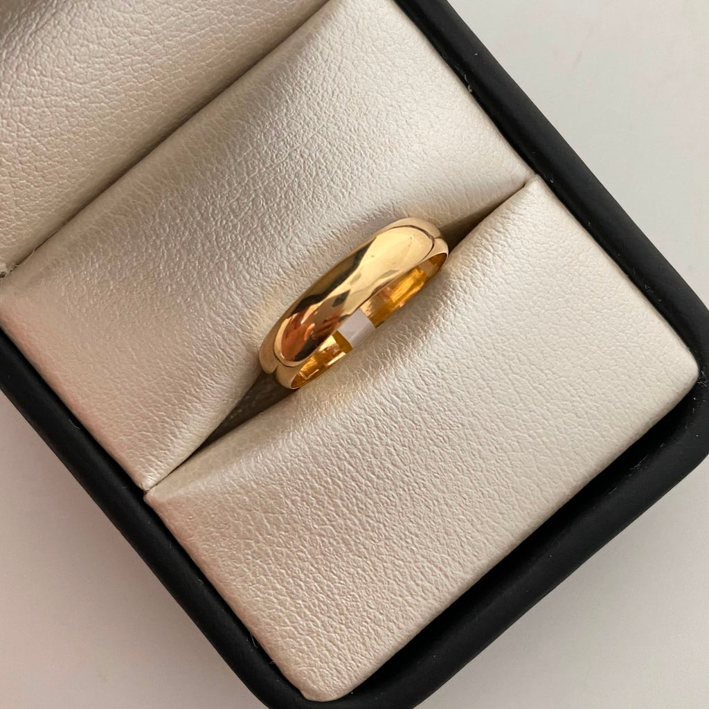 Anillo Argolla Lisa de Matrimonio Oro amarillo 18k / Talla 10 / 2,8 Gr / 3,7 mm