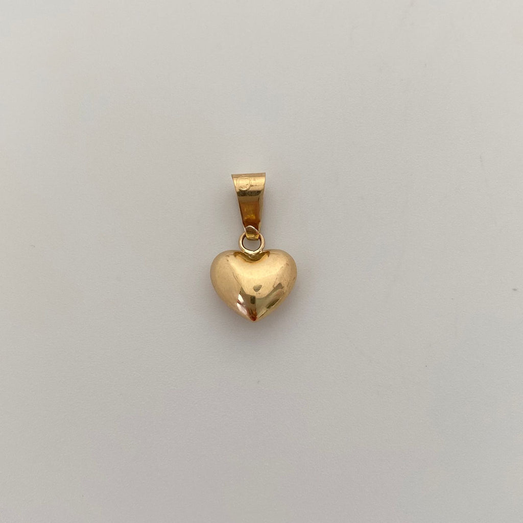 Dije Corazon Inflado Oro amarillo 18k 1,2 Gr / 14,4 mm / 2,1 Cm