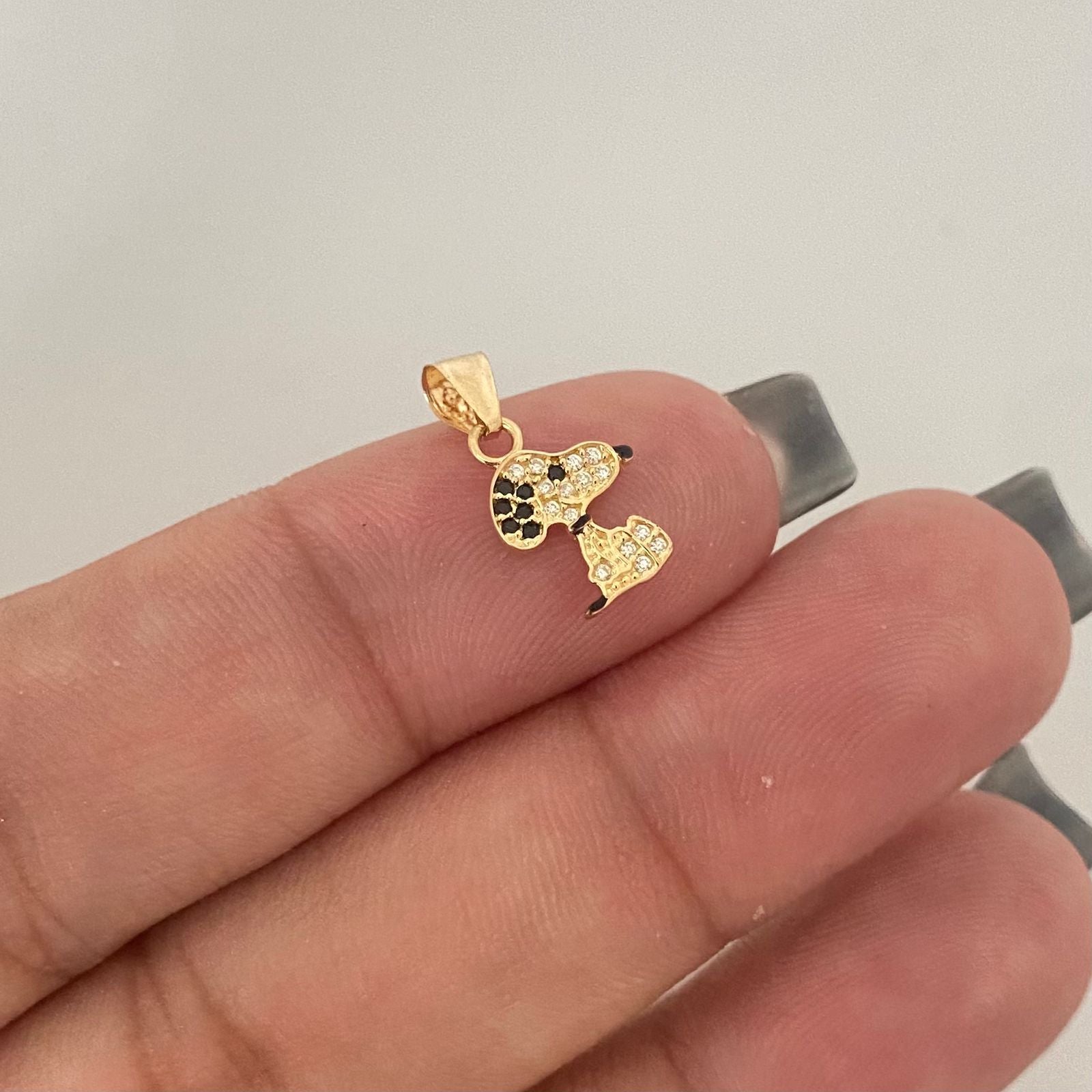 Dije perrito caricatura casting Oro amarillo 18k 0,55 Gr / 1,5 Cm