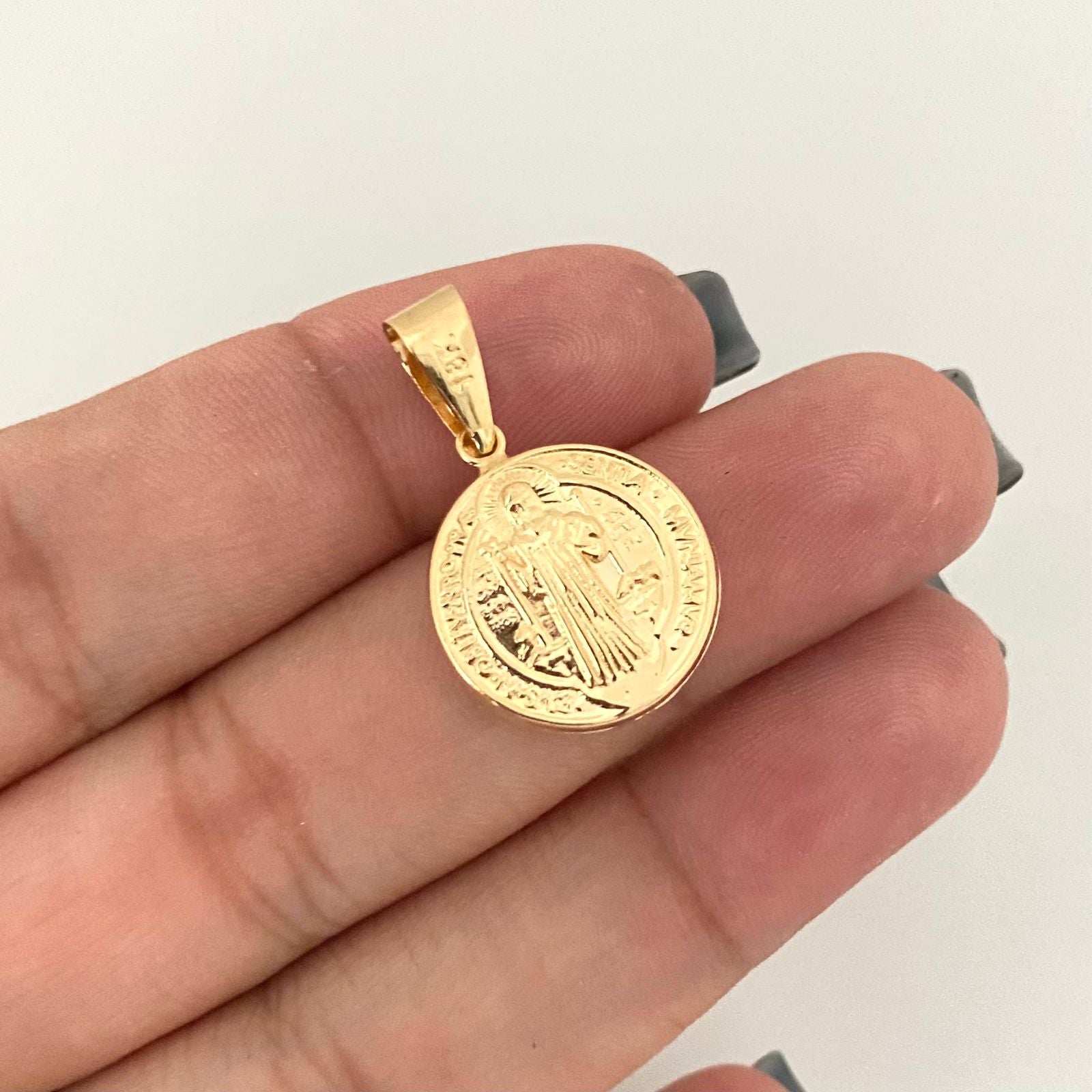 Dije san benito Oro amarillo 18k 1,30 Gr / 1,7 Cm