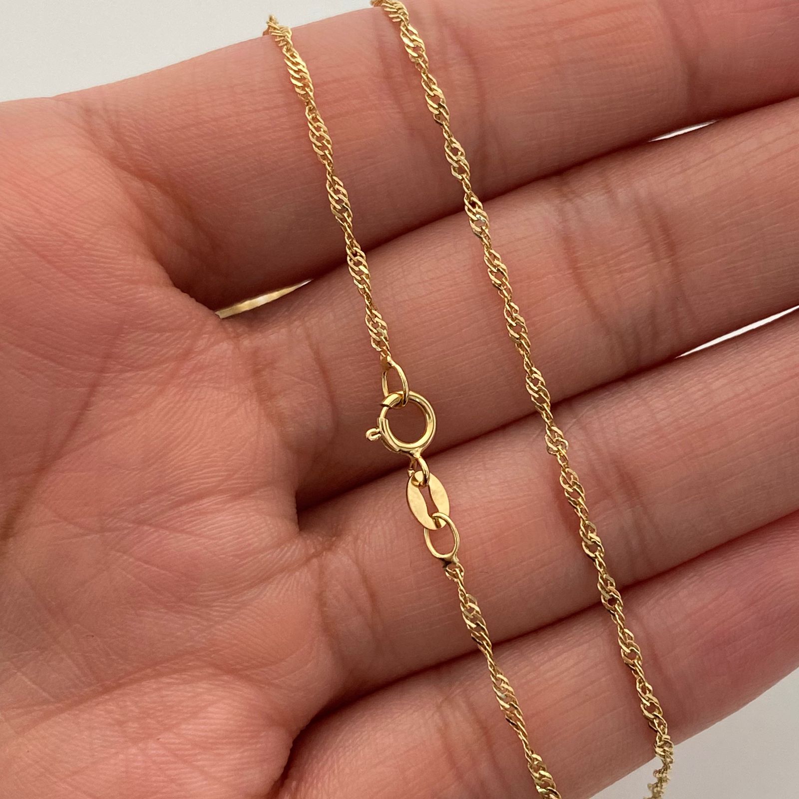 Cadena It Singapur Oro amarillo 18k +1 / 1,8 Gr / 1,4 mm / 45 Cm
