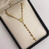 Rosario bola diamantada 4 y 3 Oro amarillo 18k 5,42 Gr / 45 Cm  Broche 0,40