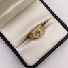 Anillo Corona rx circones blancos Oro amarillo 18k / Talla 8 1/2 / 5,55 Gr / 5,7 mm