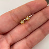 Topos estrella circon blanco  Oro amarillo 18k 0,75 Gr / 6 mm