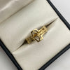 Anillo cruz cristo Oro amarillo 18k / Talla 12 1/2 / 3,55 Gr / 4,8 mm