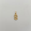 Dije Signo Pesos Casting Oro amarillo 18k 1,05 Gr / 8,5 mm / 2 Cm