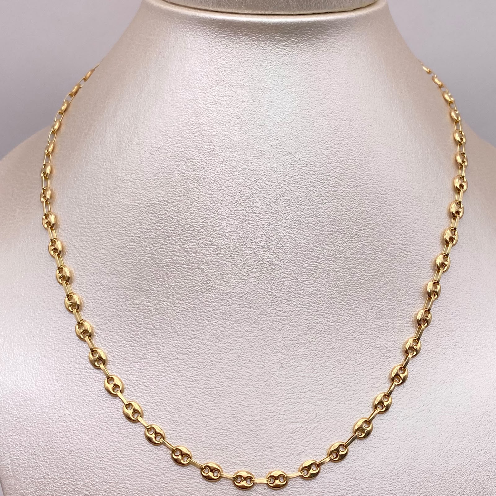 Cadena Gc liso Oro amarillo 18k 6,90 Gr / 4,1 mm / 50 Cm Broche 0,40
