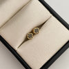Topos trebol con ciron negro  Oro amarillo 18k 0,65 Gr / 4,4 mm