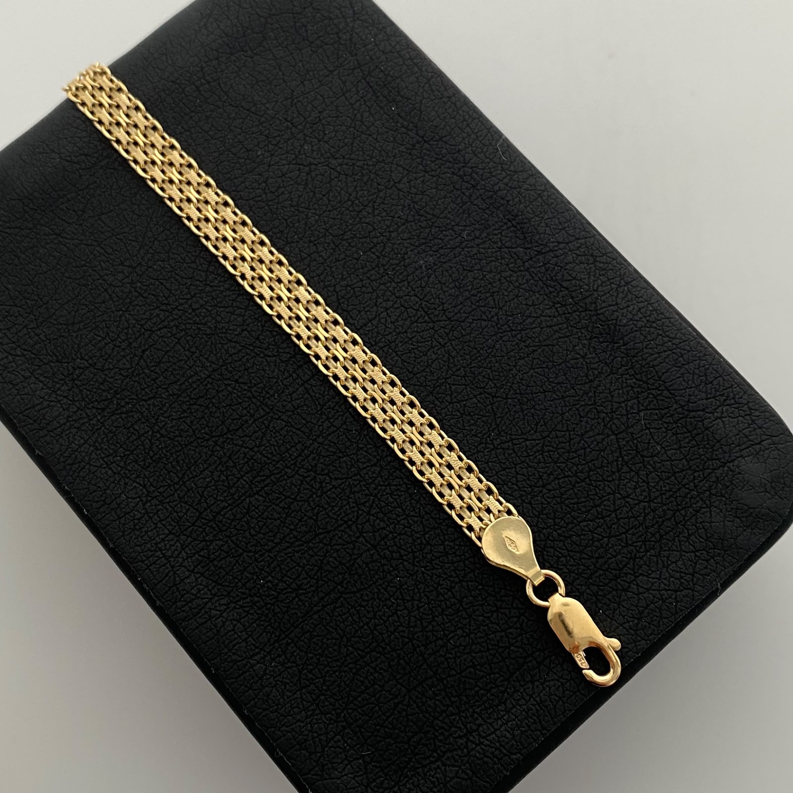 Pulso It China Dos Carriles Oro amarillo 18k +1 / 8,9 Gr / 6,2 mm / 20 Cm