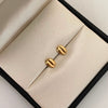 Topos grano de cafe liso  Oro amarillo 18k 0,6 Gr / 6 mm
