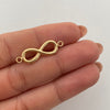 Herraje infinito  Oro amarillo 18k 0,95 Gr / 2,7 Cm